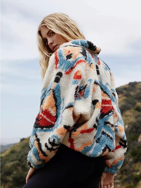FP Movement by Free People Jackets & Blazers - Free People Movement Hit the Slopes Rocky Ridge Printed Fleece Jacket Small